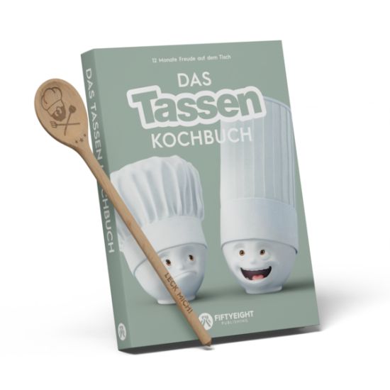 Das Tassen Kochbuch – Set mit Kochlöffel