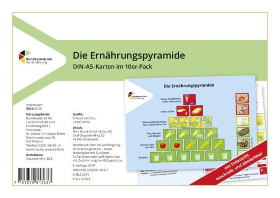Die Ernährungspyramide - DIN-A5-Karten im 10er-Pack
