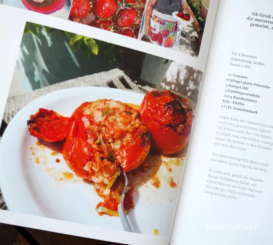 Griechenland vegetarisch Kochbuch gefuellte Paprika